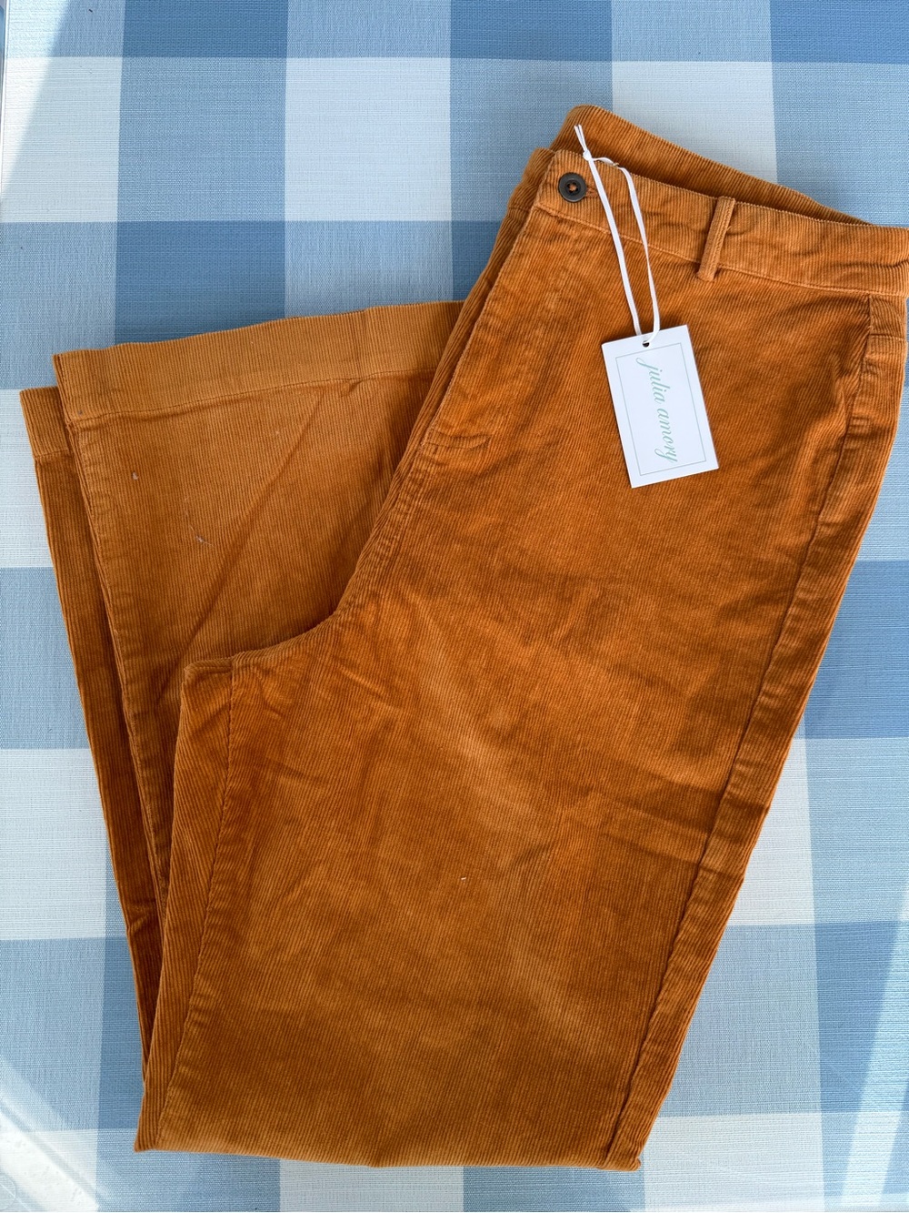 NWT - Julia Amory Bell Pant Tobacco Corduroy size XL
